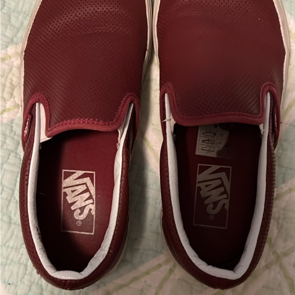 Vans Burgundy Slip-On Shoes